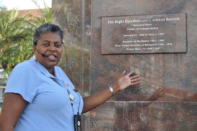 A Guided Walking Tour of a History of a City - Bridgetown - Listening beside the Bridgetown waterfront