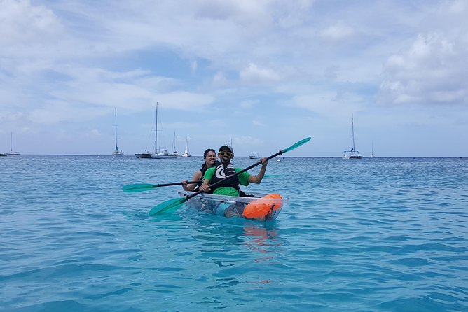 Carlisle Bay Clear Kayak Shipwreck Tour - Seeing the first shipwreck from your seat