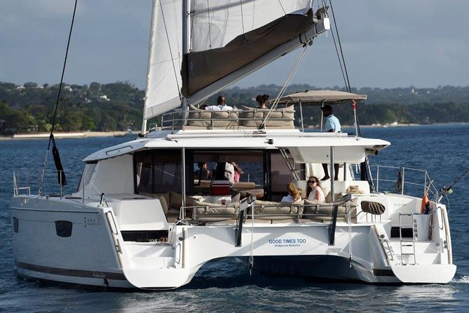 Good Times Too Premium Catamaran Lunch Cruise - Sailing west along the Barbados coast