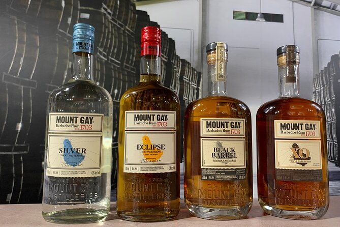 Mount Gay Signature Rum Tasting Experience - Four rums in the tasting room